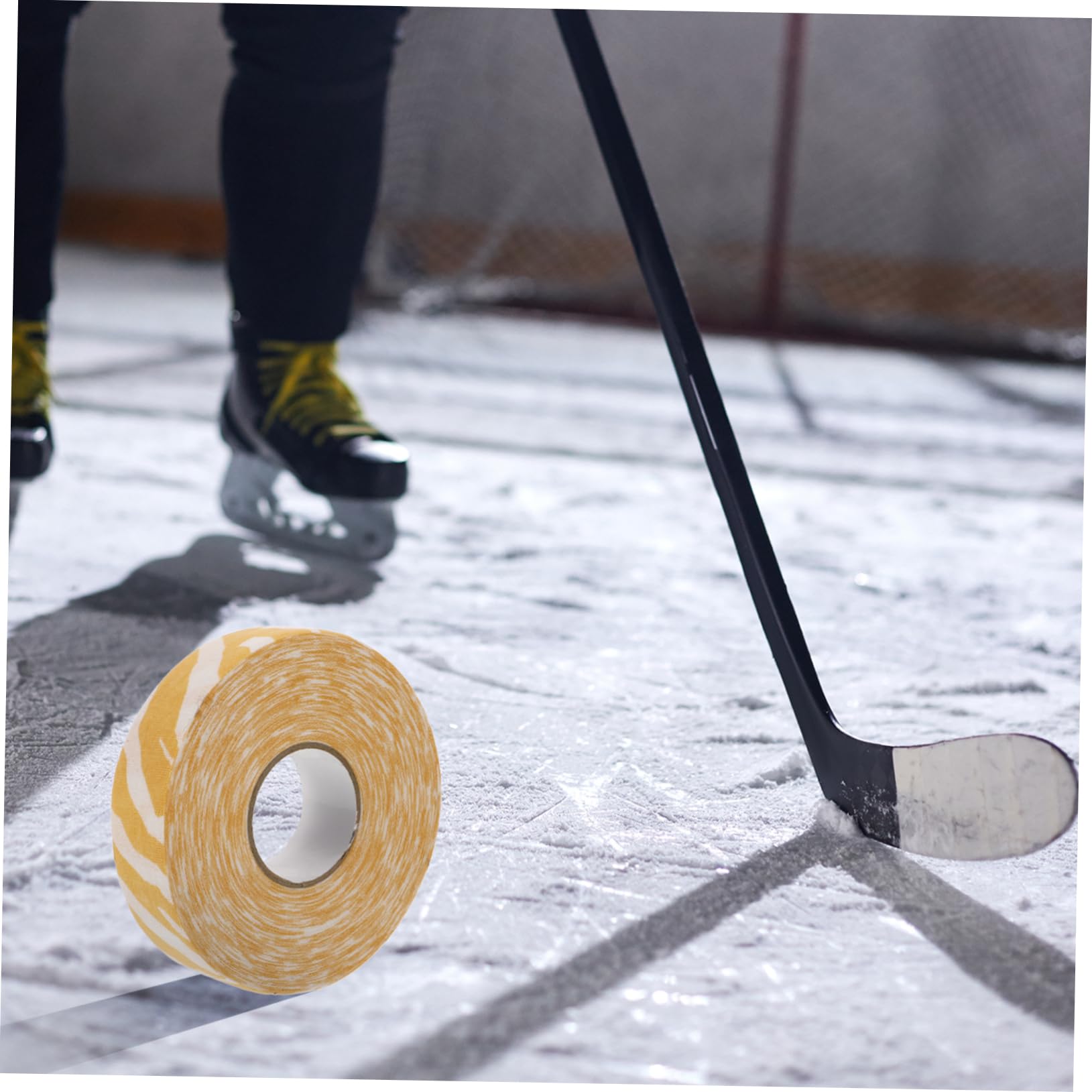WOONEKY Sticky Hockey Racket Tape 1 Roll Cold Resistant Removable Tape for Ice Hockey Sports Hockey Sticker Long Life Elastic Flexible Tape
