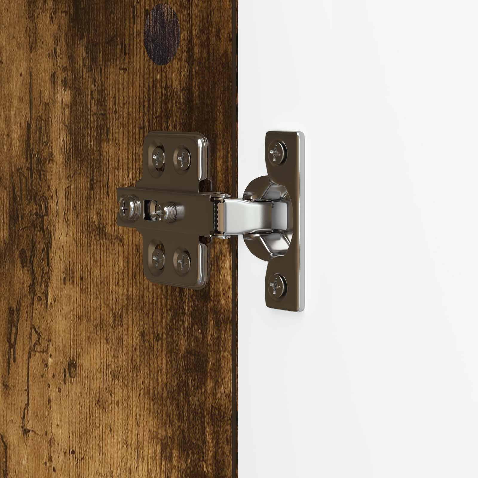 Mobile TV in legno di rovere affumicato, 99 x 34,5 x 50 cm, con gambe sottili in metallo, spazioso, versatile, per soggiorno, console multimediale, console da gioco