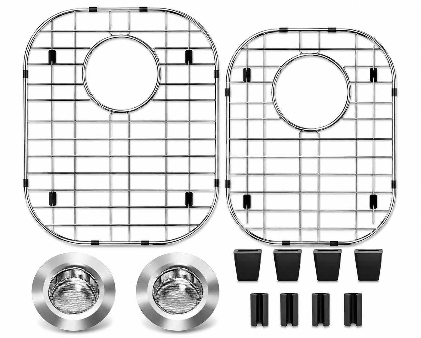 Protectores de fregadero de acero inoxidable con desagüe trasero para evitar rayones en tu cocina