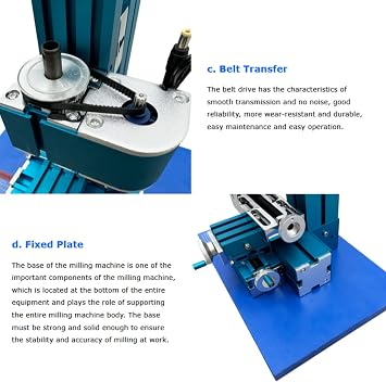 AC100V-240V Mini Drilling and Milling Machine 24W Soft Metal Working Mill/Drill Teaching Drilling and Milling Machine for Students and Hobbyists
