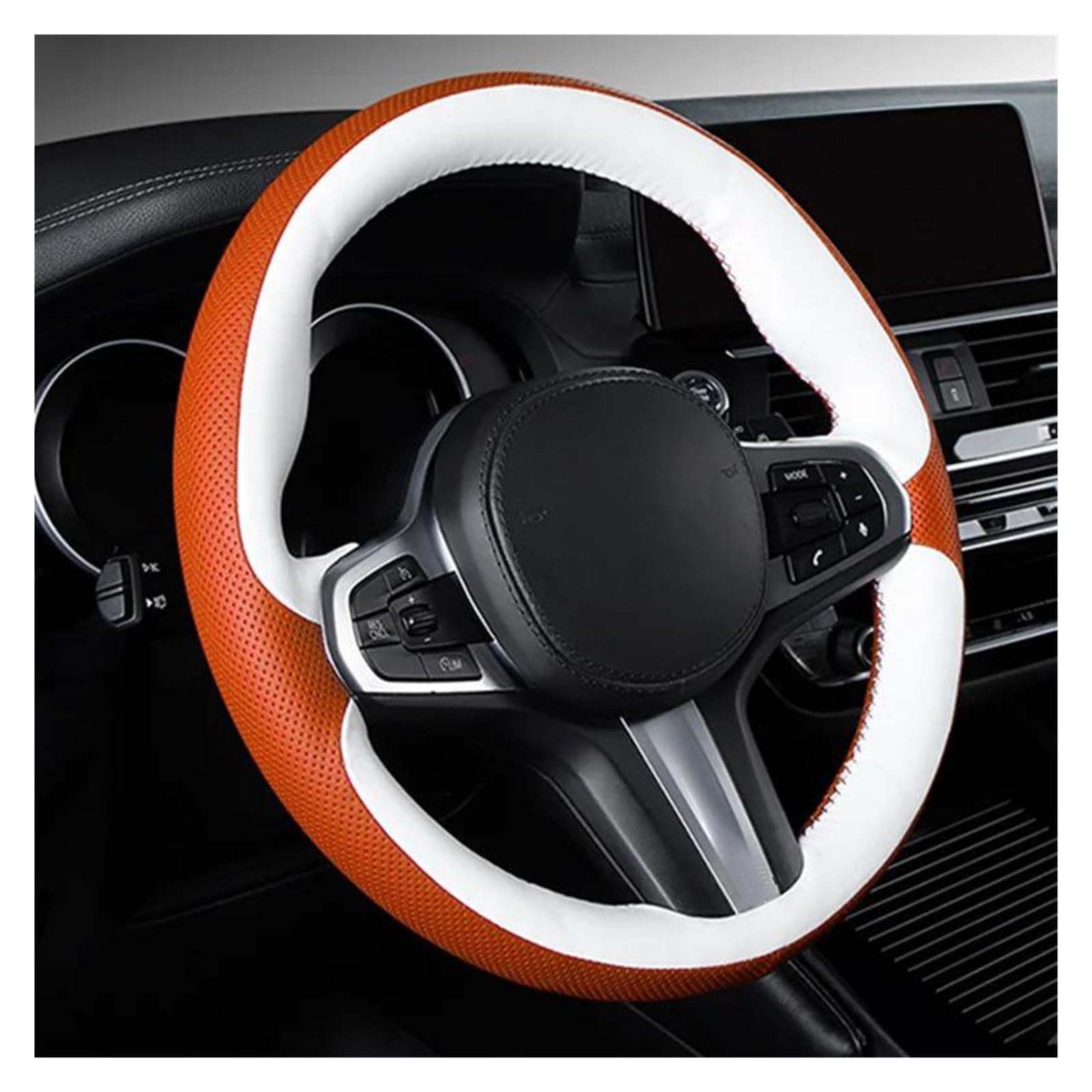 Pokrowiec na kierownicę samochodu DIY pokrowiec na kierownicę do samochodu dla BMW G30 G31 G32 G20 G21 G11 G12 G14 G15 G16 X3 G01 X4 G02 X5 G05 X7 G07 Pokrowiec na kierownicę samochodową czerwone wino