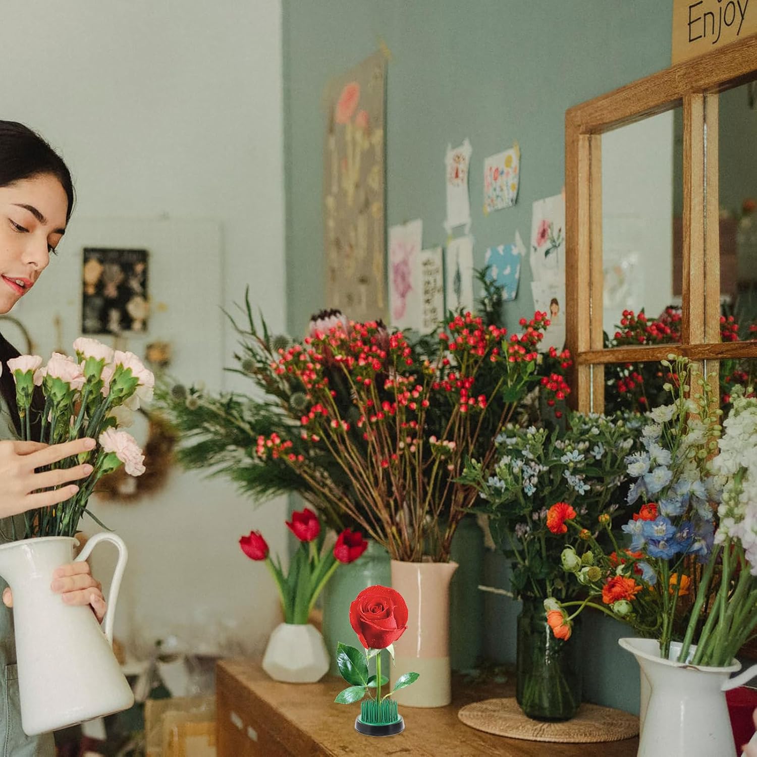 KAILIKETIY Flower Arrangement Frog Tool and Holder for Easy Flower Fixation for Bouquets and Floral Designs