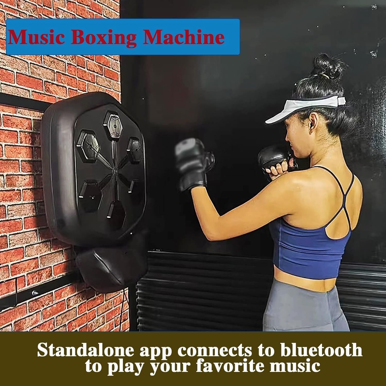 Wall Mounted Target Boxing Mat, Electronic Boxing Exercise Wall Target, Follow The Music and Lights, Exercise Hand-Eye Coordination and Reflexes
