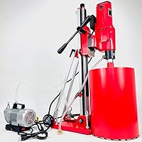 BLUEROCK 12Z1 T/S 2-Speed Concrete Core Drill Rig with Tilting Stand, Vacuum Base & Pump Kit - 12" Capacity
