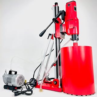 BLUEROCK 12Z1 T/S 2-Speed Concrete Core Drill Rig with Tilting Stand, Vacuum Base & Pump Kit - 12" Capacity