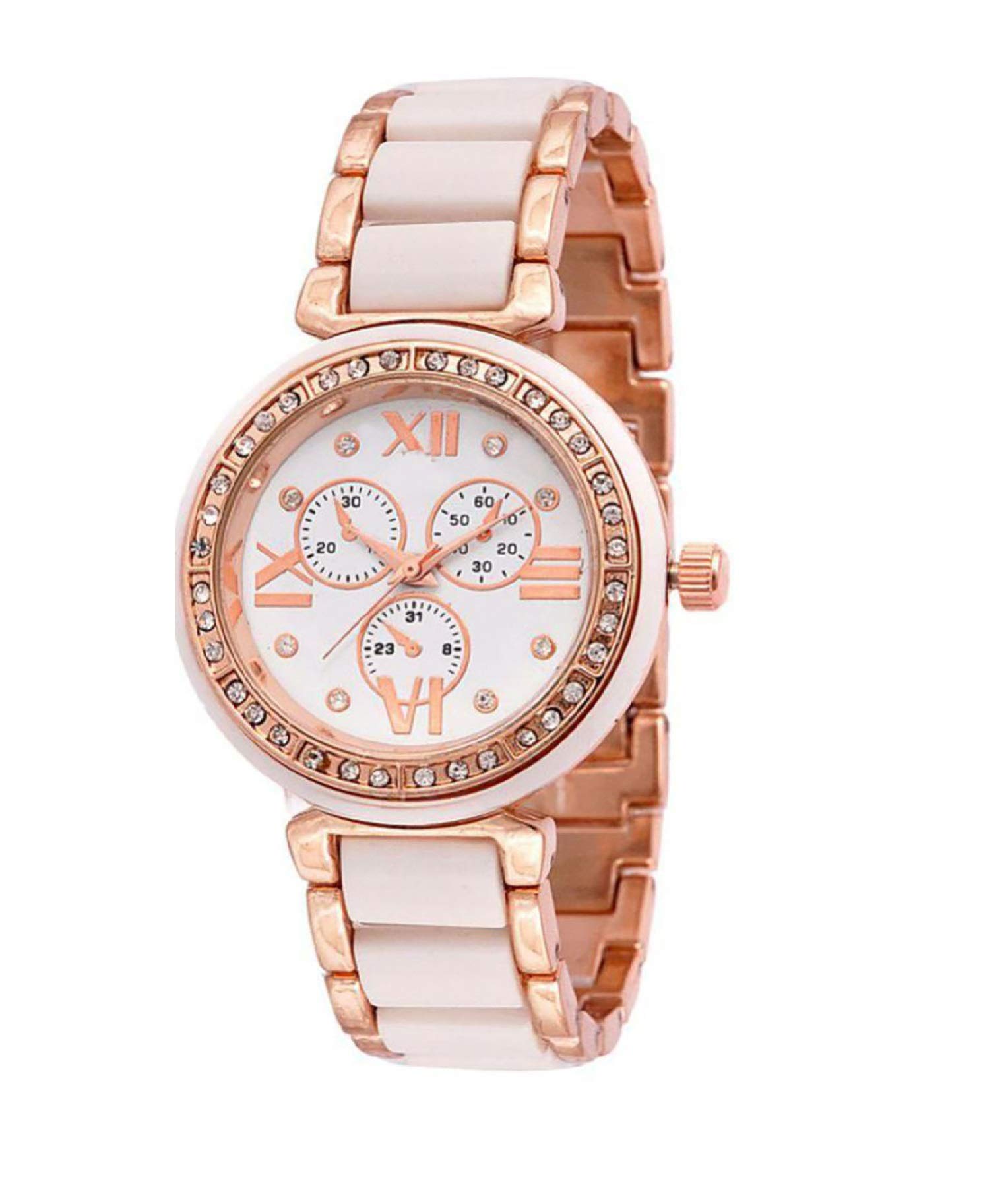 tw ticker analouge Latest White Copper Metal Strap Girls & Womens Watch (B07N2WYW3W) Amazon Price History, Amazon Price Tracker