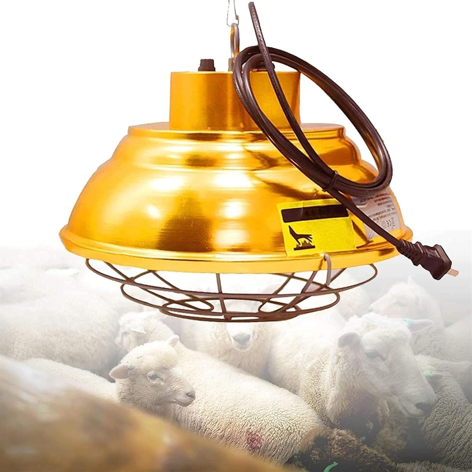 NEZIH Lampe chauffante infrarouge 200 W-400 W avec thermostats et ampoule pour poussins, reptiles, chiots, chatons, agneaux, canards et autres animaux de compagnie