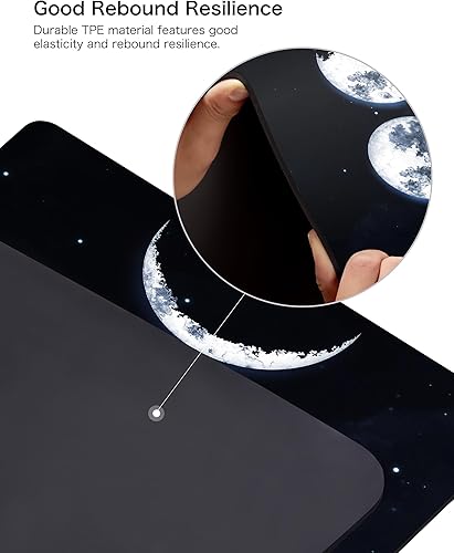 Miniatura 5 de nuveti Tapete de yoga de gamuza TPE de alta densidad antideslizante con bolsa de transporte, 72 x 32 pulgadas, extra grueso, 0.315 in, esterilla de