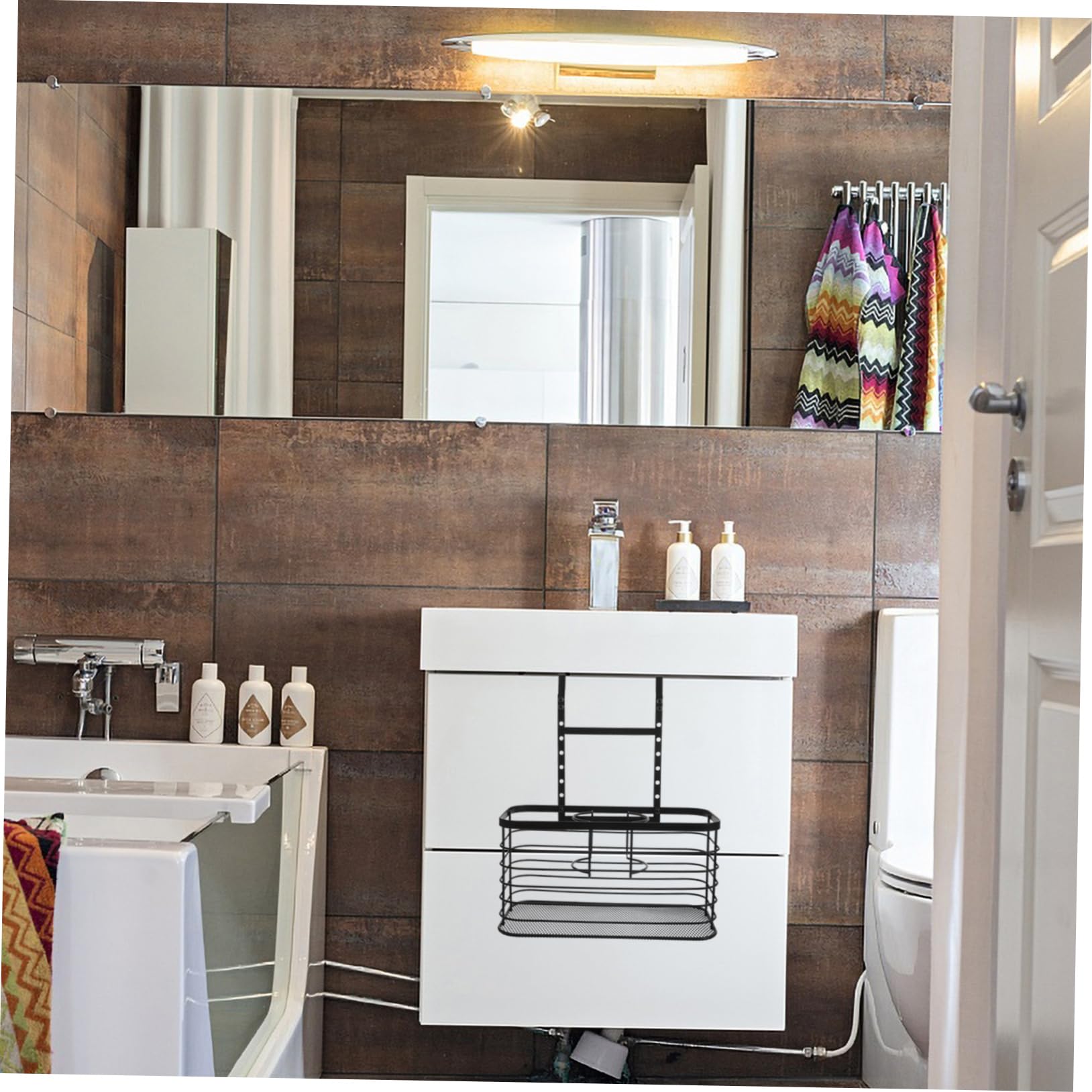 Ciieeo Soporte para Secador De Pelo Negro Estante De Almacenamiento para Secador De Pelo Doméstico Organizador De Baño para Herramientas De Peinado para Baño
