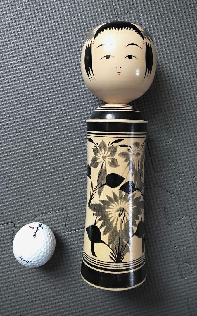 モノトーンこけし 鳴子系 勝範工人 24cm