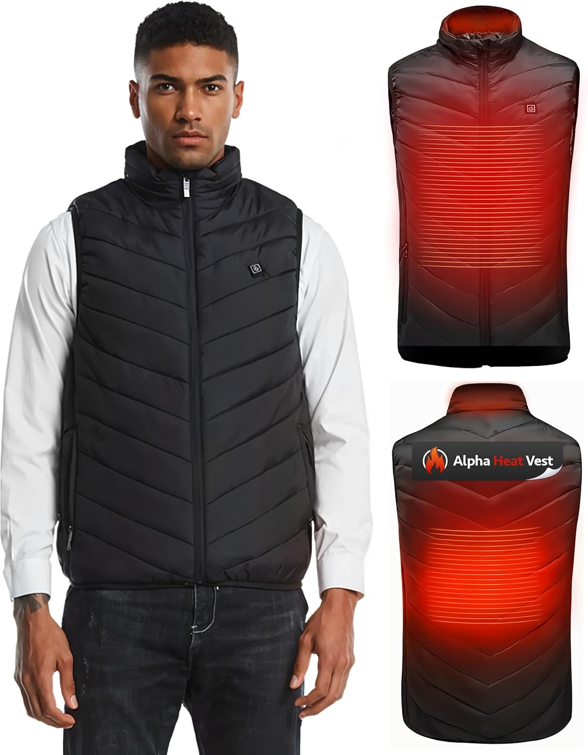 Alpha Heat Vest USB Rechargeable Heated Vest for Men