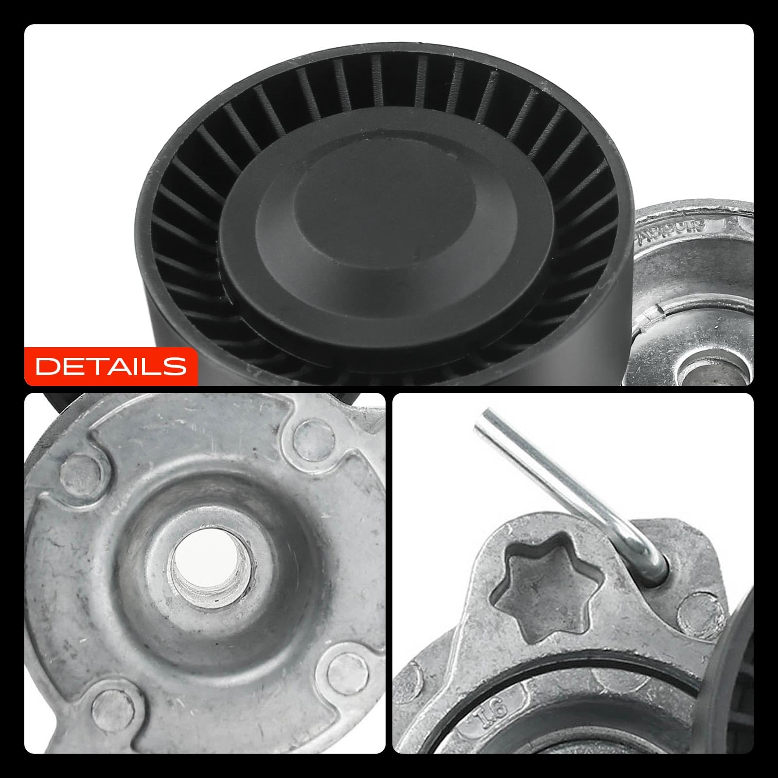 Frankberg Poulie de tension, tendeur de courroie 11287549588 | Compatible avec: Série 6 Cabriolet E64, X5 E53, Série 7 E65 E66 E67, Phantom VII Drophead Coupé RR2, Phantom VII RR1