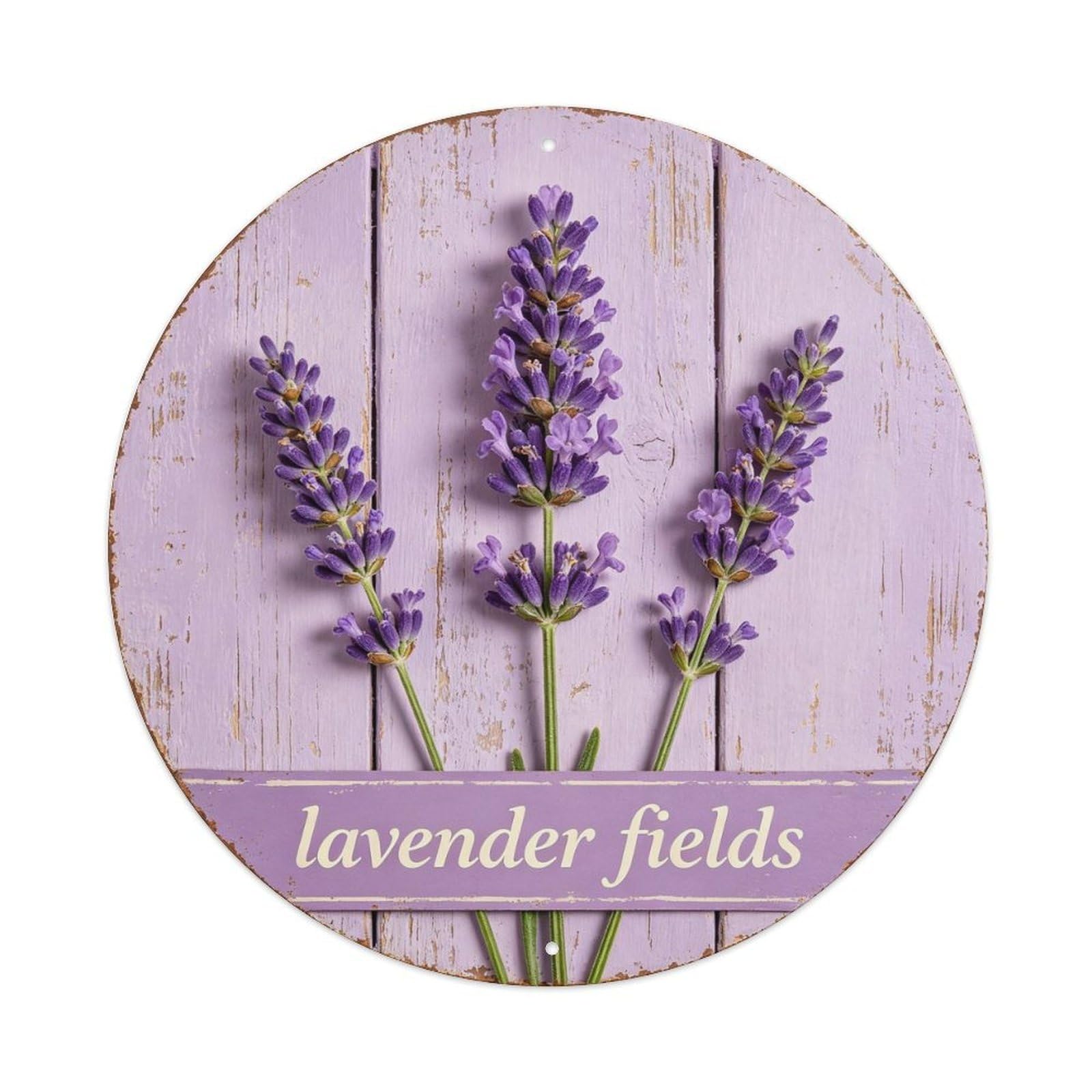 Lavender Fields Metal Tin Sign Plaque