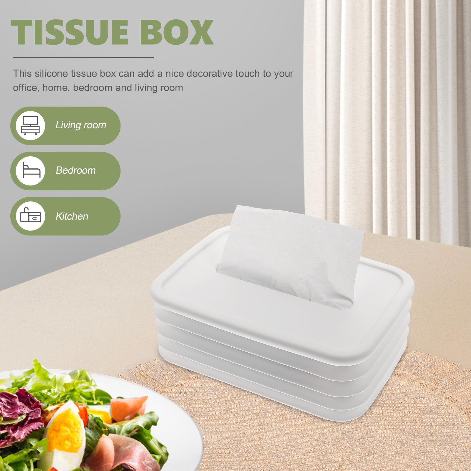 Operitacx Box Folding Tissue Box Paper Towel Dispensers Foldable Tissue Case Wipe Holder Folding Tissue Holder Tissue Cover Silicone Tissue Cases Wipes Case Napkin Paper Pump Abs White Baby