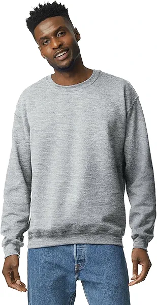 Gildan Adult Fleece Crewneck Sweatshirt, Style G18000, Multipack, Sport Grey (1-Pack), Large