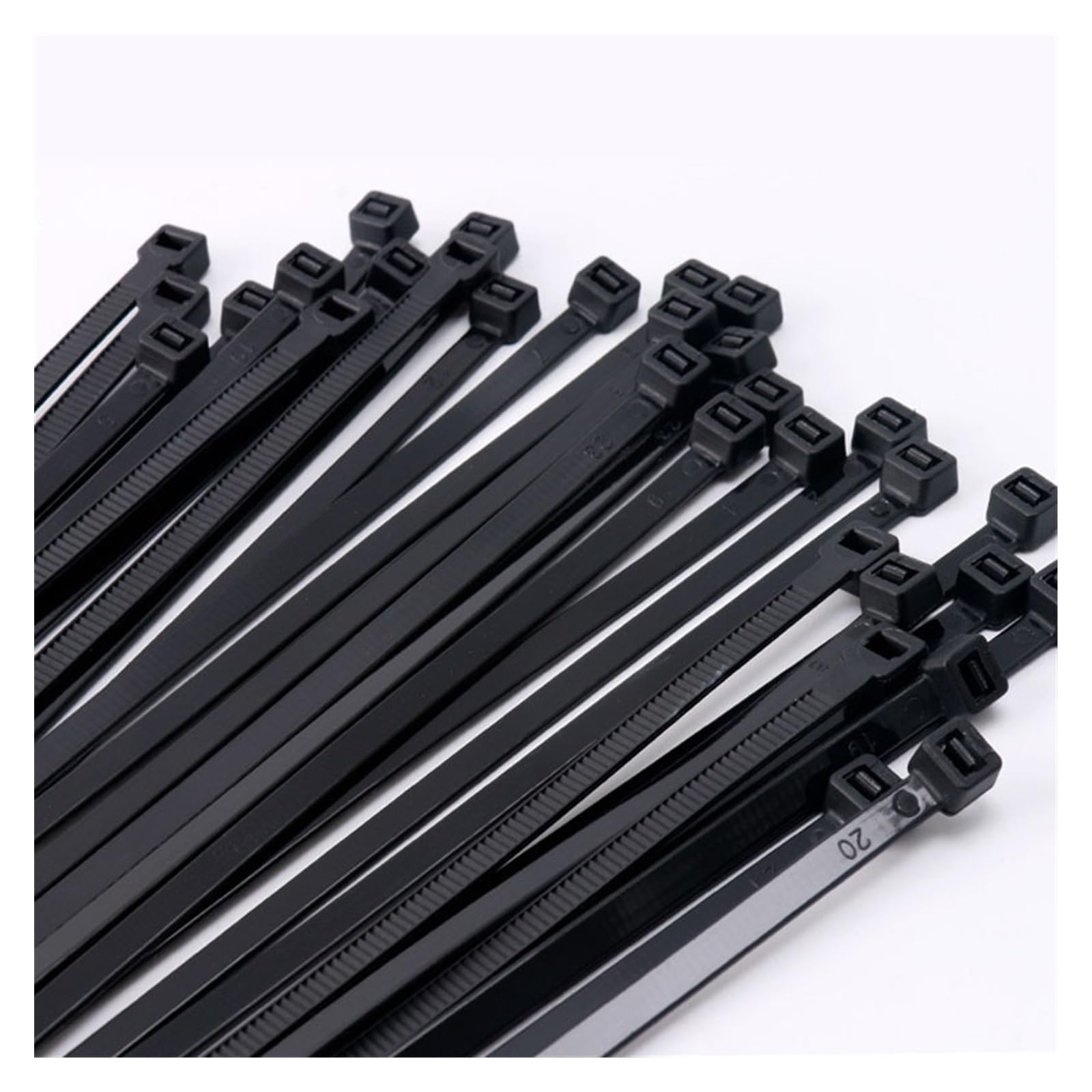 Fermacavi in nylon, fascette autobloccanti in nylon, nero, 3-5 mm x 60-250 mm, confezione da 100 o 1000 (3 x 200 100 pezzi)