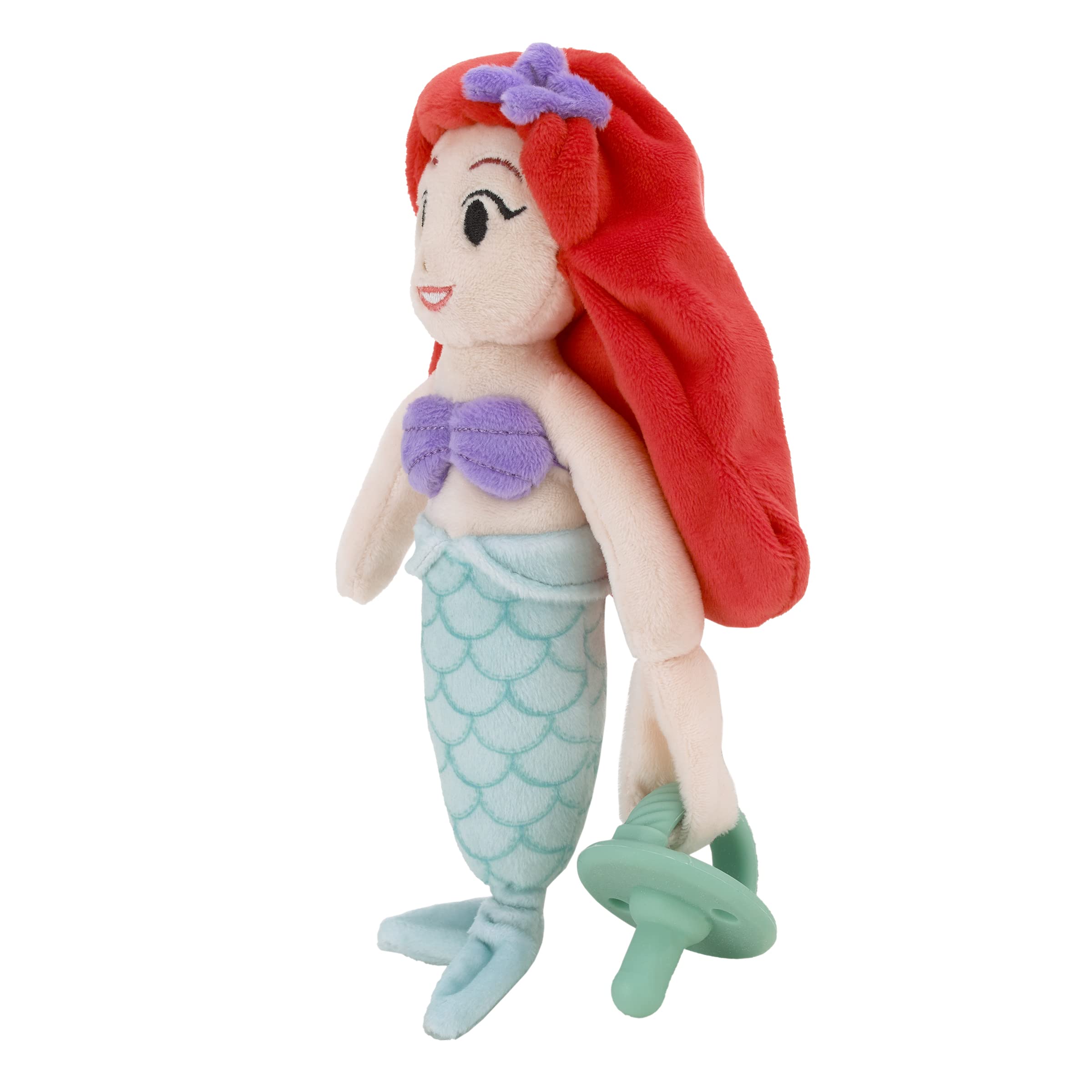 Disney Ariel Schnuller Buddy aus superweichem Plüsch, Rot, Lavendel und Aquamarin