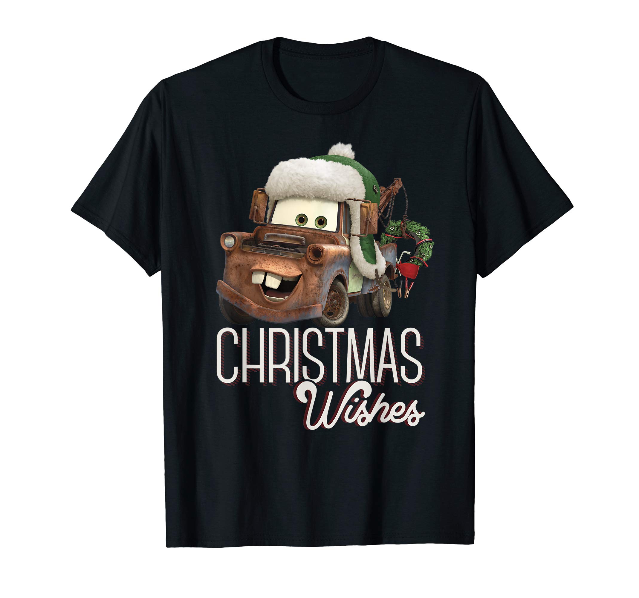 DisneyPixar Cars Tow Mater Christmas Wishes Portrait T-ShirtOEKO-TEX STANDARD 100