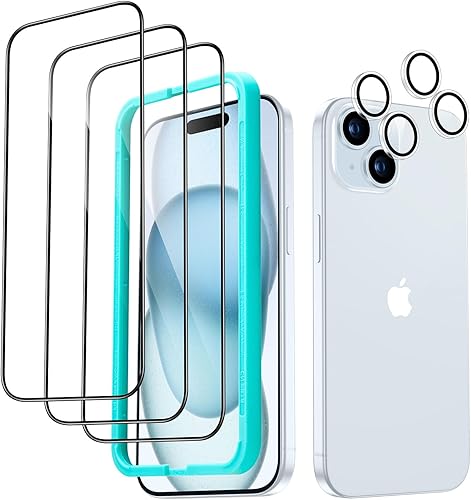 Miniatura 34 de ESR Paquete de 3 protectores de pantalla de privacidad para iPhone 15 Pro, protector de pantalla de privacidad de vidrio templado antiespía, bordes