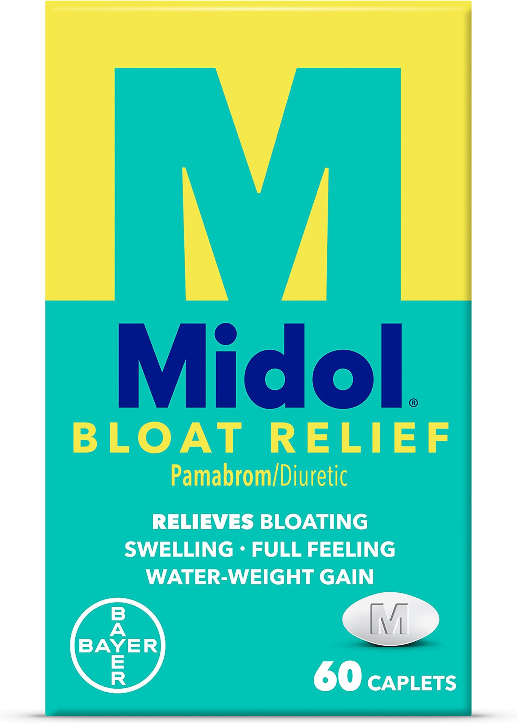 Bloat Relief, Caplets with Pamabrom, 60 Count