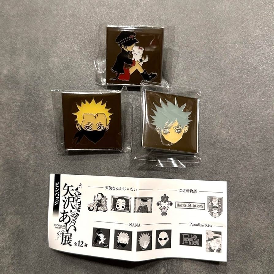 4個 ALL TIME BEST 矢沢あい展 ピンバッジ NANA 天使なんかじゃ