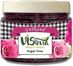 Vistevia Sugar Free Gulkand (Rose Petal Preserve), Stevia-Sweetened Flavor of Damascus Roses, Diabetic and Keto Friendly- Pack 0f 1 (380G)