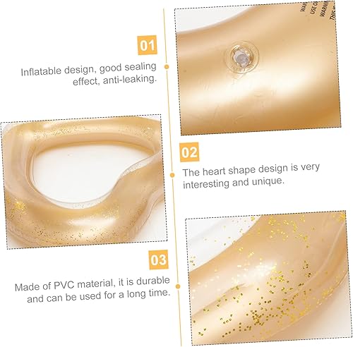 Miniatura 7 de FELTECHELECTR Anillo de natación en forma de corazón Juguete de verano Kidcraft Playset Baby Summer Toys Kids Pool Kids Swim Ring Beach Party