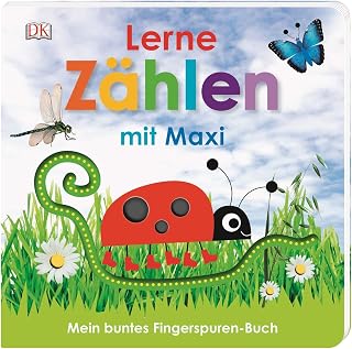 Mein buntes Fingerspuren-Buch. Lerne zählen mit Maxi: Pappbilderbuch mit Fingerspuren ab 18 Monaten