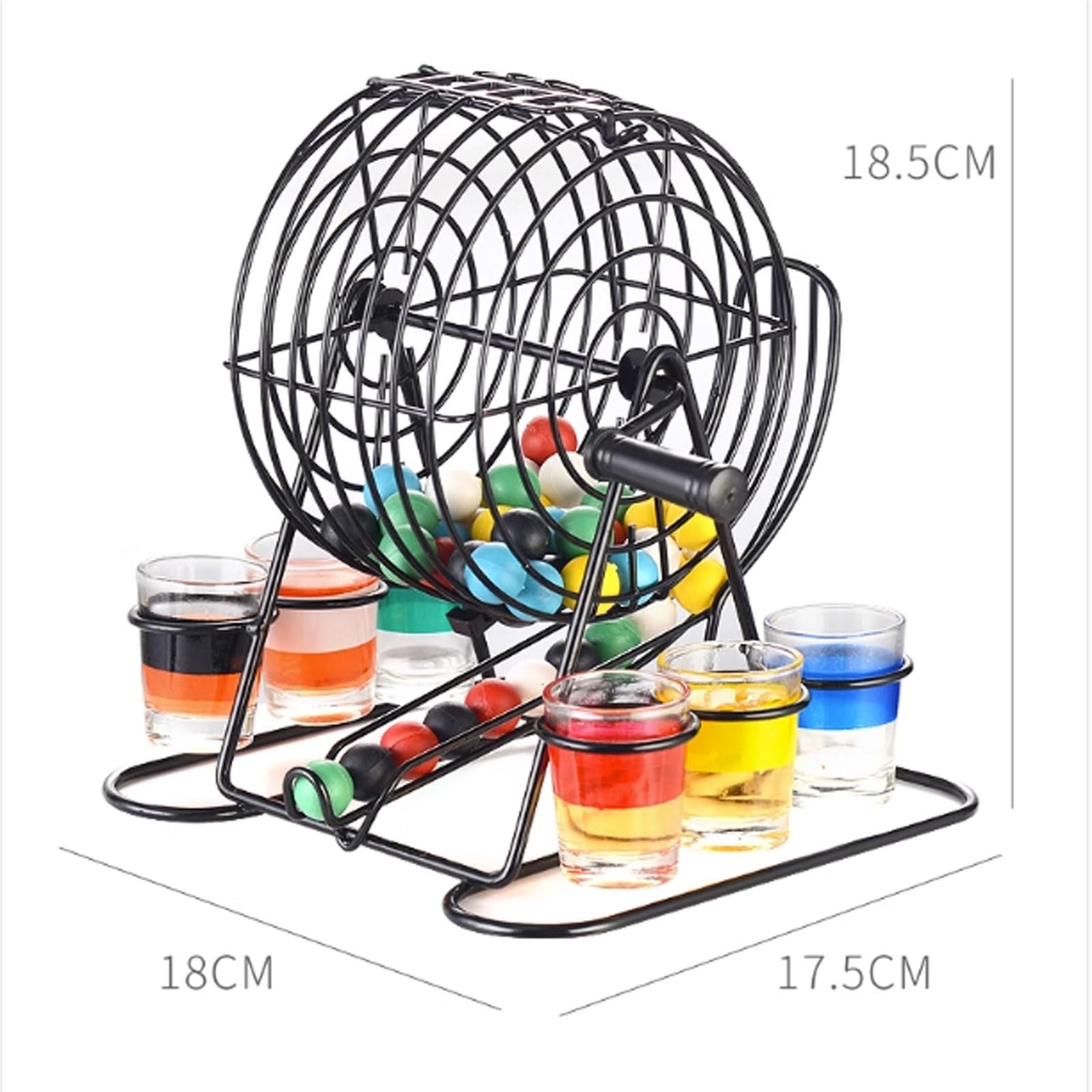 Máquina de lotería Manual con Bombo y Ruleta for Juegos de Beber, Bares, karaokes y supermercados.
