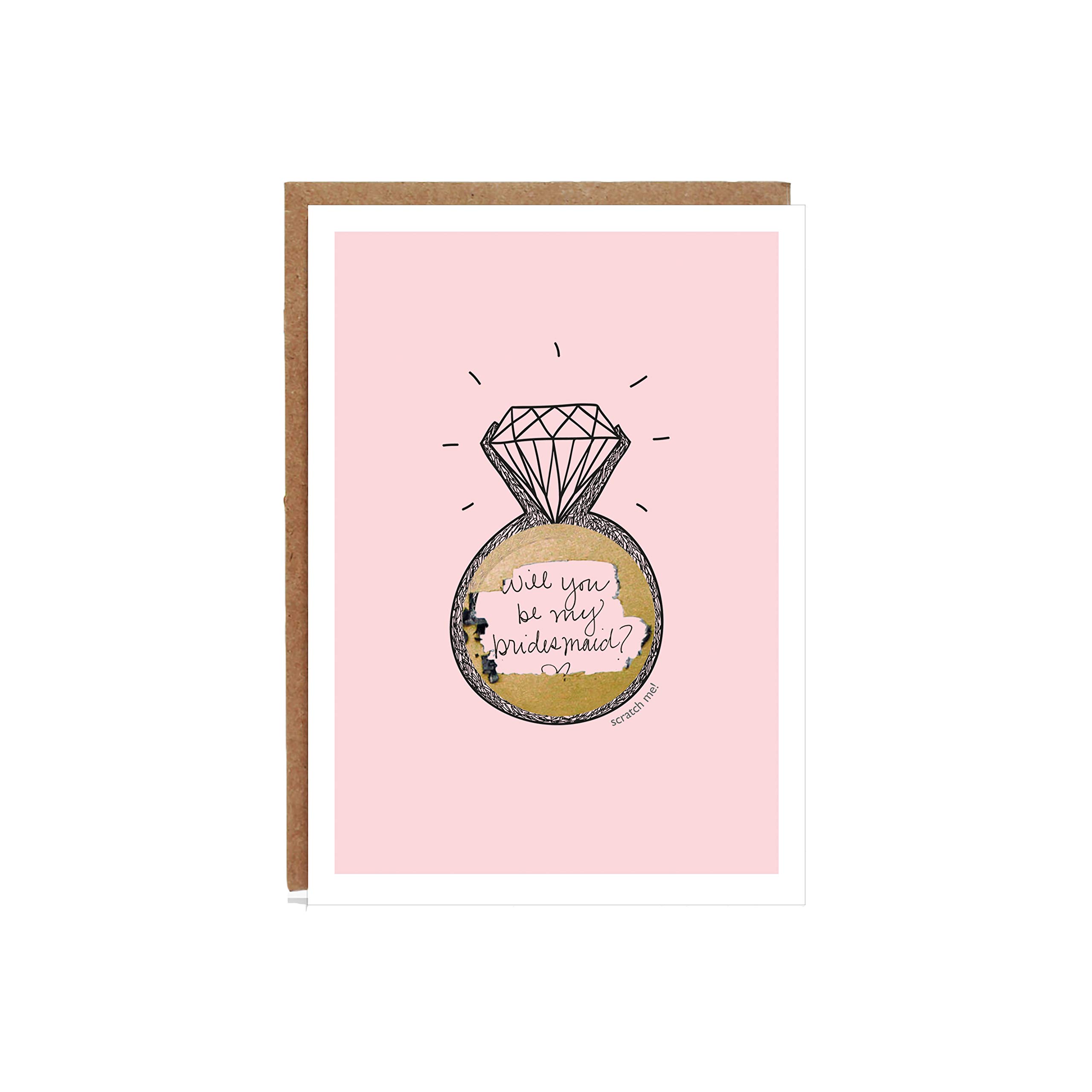 Classy Hen 4 x Will you be my Bridesmaid card, 1 x Will you be my Maid of Honor card, 1 x Write your own message, scratch to reveal message