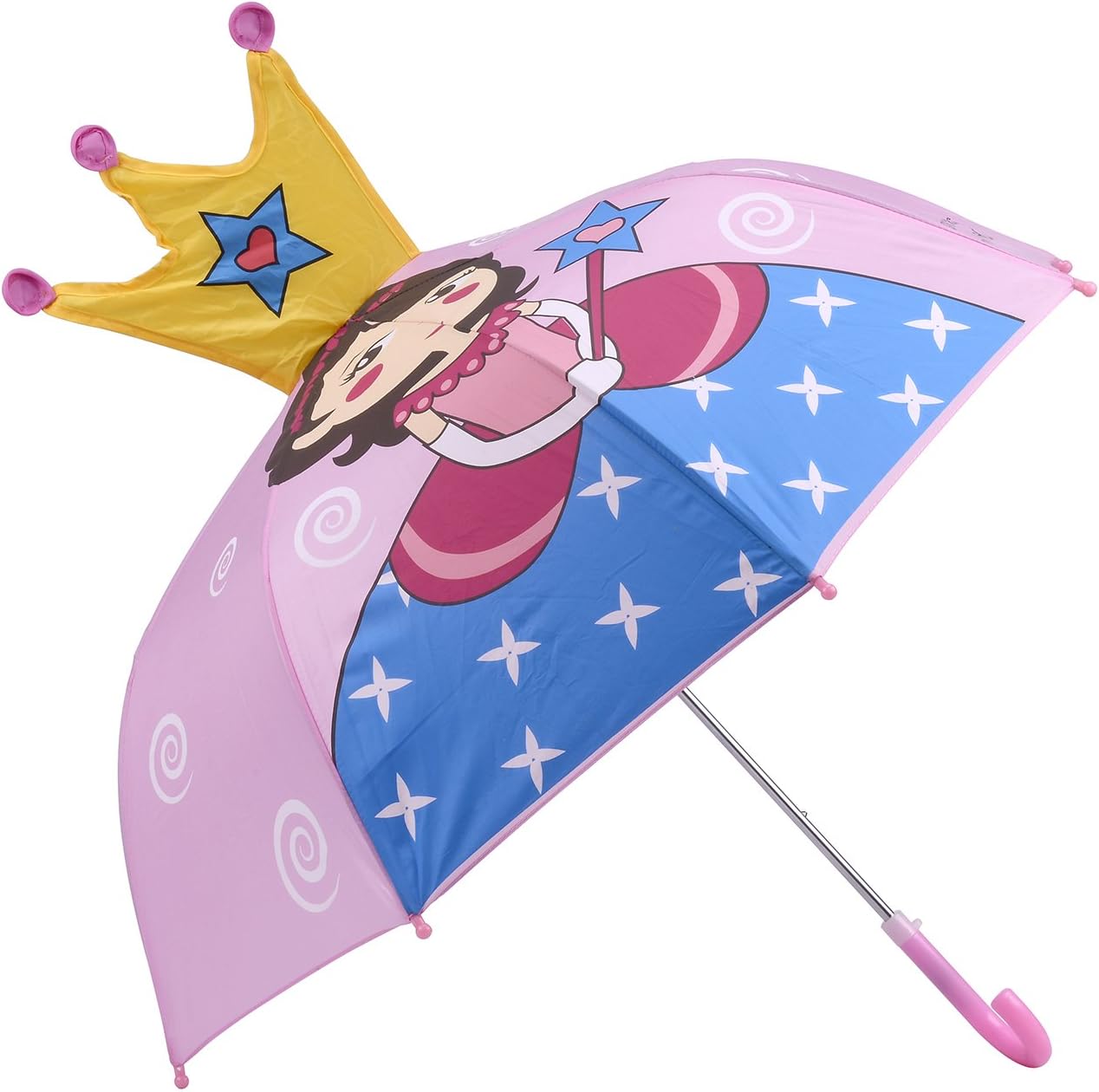 Micaddy Kidorable Princess Pop up Umbrella for Kid with Safety Open and Close by Age 3-7