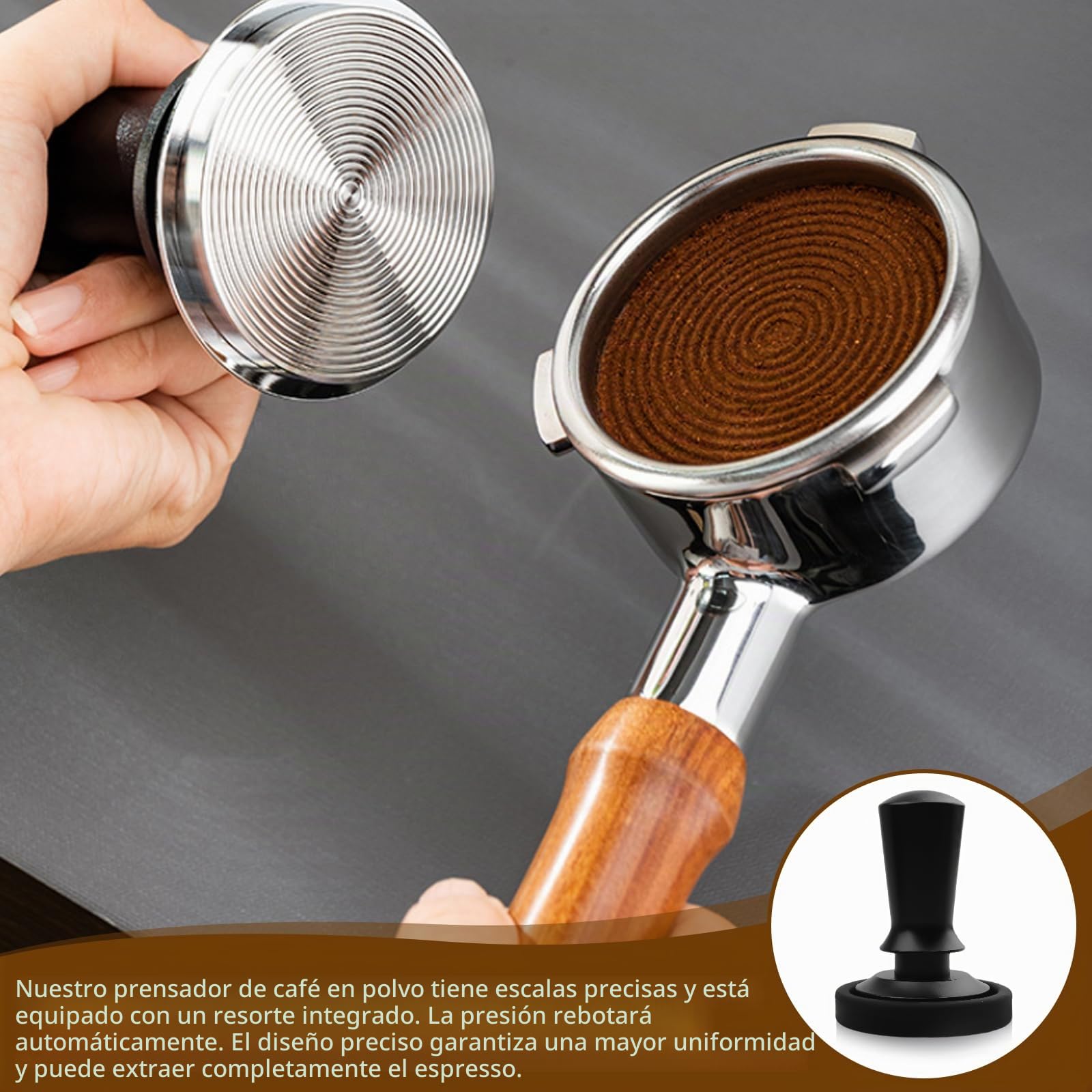 GOMETY Juego de prensador de café, 22 piezas, accesorios Barista con prensador de espresso de 51 mm, alfombrilla para prensar, jarra de espuma de leche, cuchara para mezclar, bolígrafo de arte latte y