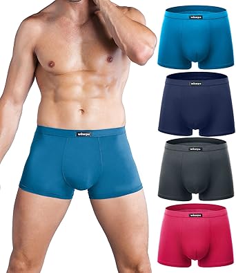 wirarpa Mens Breathable Modal Microfiber Trunks Underwear Covered Band Multipack