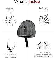 Vista 3 de Ribcap Lenny - Casco protector de grado médico, color gris, estilo gorro