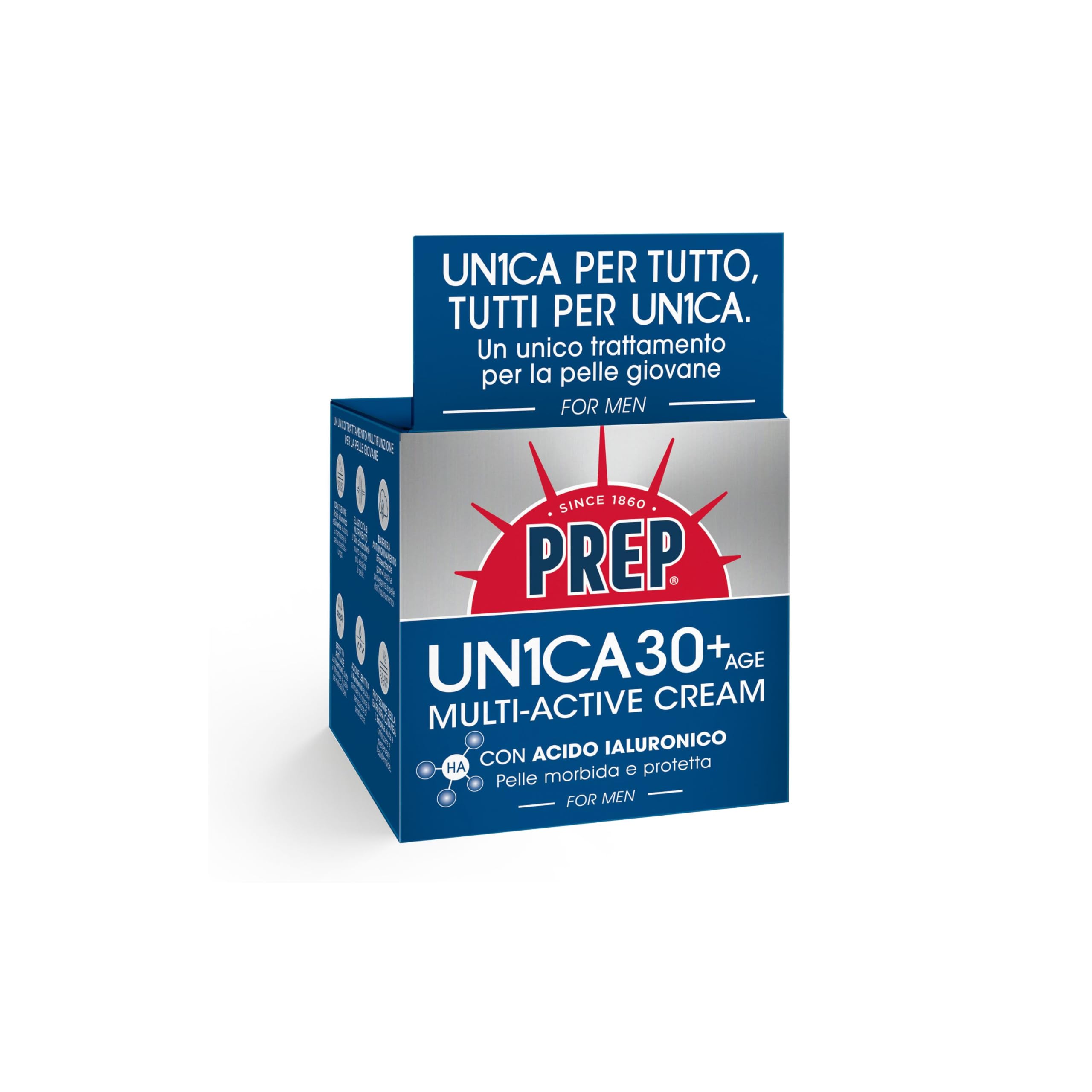 UN1CA FOR MEN AGE 30+ Multi-Active Cream, Crema Multiuso Uomo, 75ml
