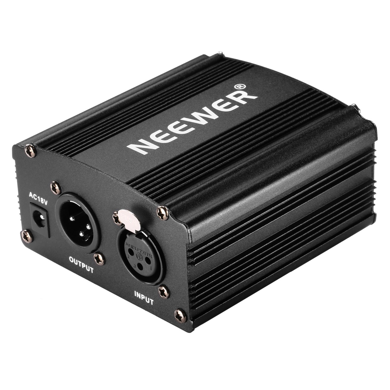 Amazon | NEEWER 1チャンネル48Vファンタム電源 アダプター XLR