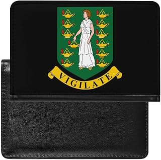 Coat Arms of Virgin Islands Cute Passport Covers Slim Vaccine Card Organizer Holder Travel Wallet with Card Slots