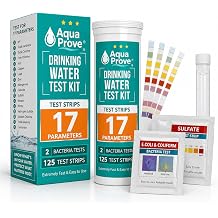 17-in-1 Drinking Water Test Kit, 125 Water Test Strips & 2 Bacteria Tests for pH, Lead, Chlorine, Sulfate & Hardness, Water Hardness Test Kit for Home, Tap & Well Water