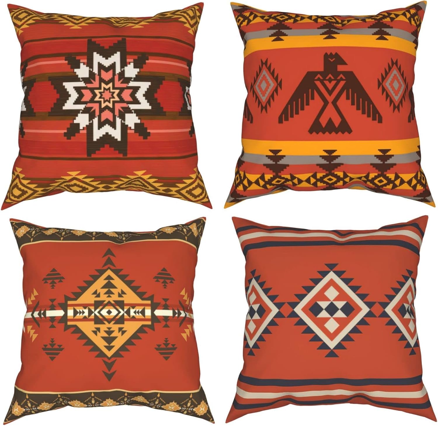Juisticeville Southwest Western Throw Pillow Covers 18X18