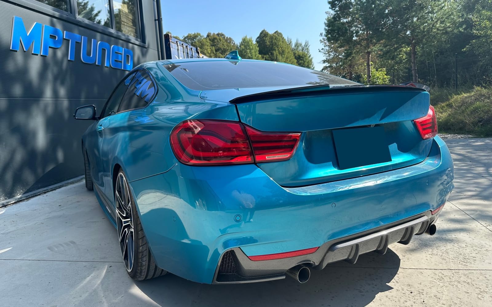 MpTuned Alerón trasero negro brillante para BMW Serie 4 F32 2 puertas Coupé 2014-2019 420i 428i 430i 435i 440i alerón trasero