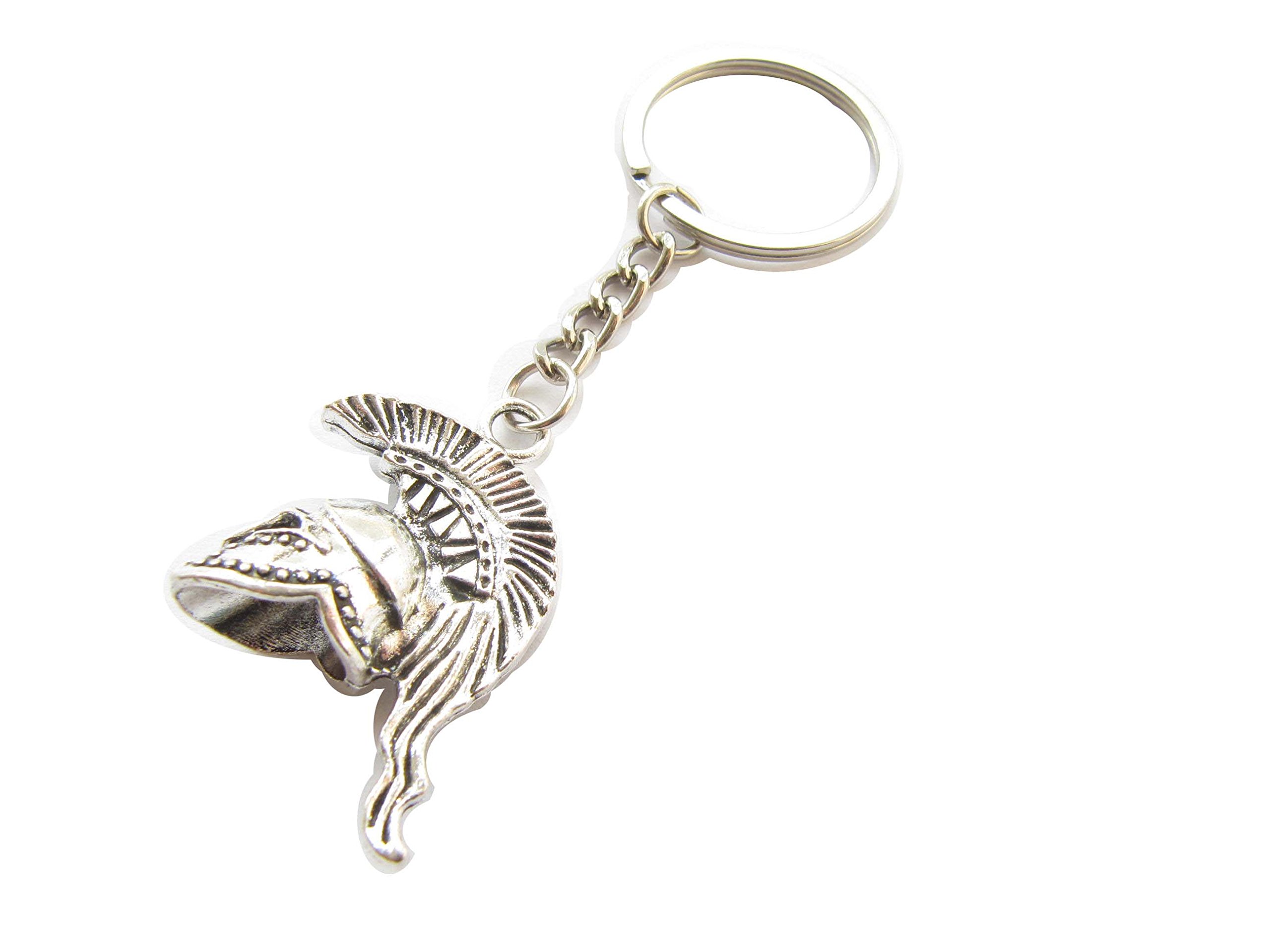 Spartan Keychain Sparta Jewelry Spartan Helmet Keychain Charm Keyring Boyfriend Gift (1)