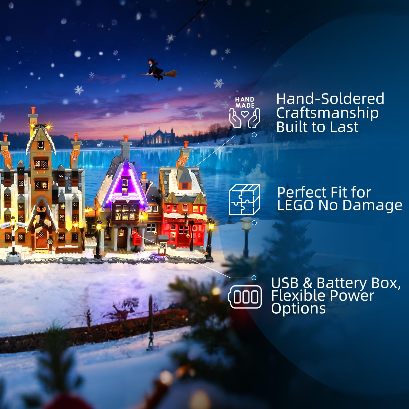 YEABRICKS LED Light for Lego-76457 Harry Potter Hogsmeade Village - Image 4