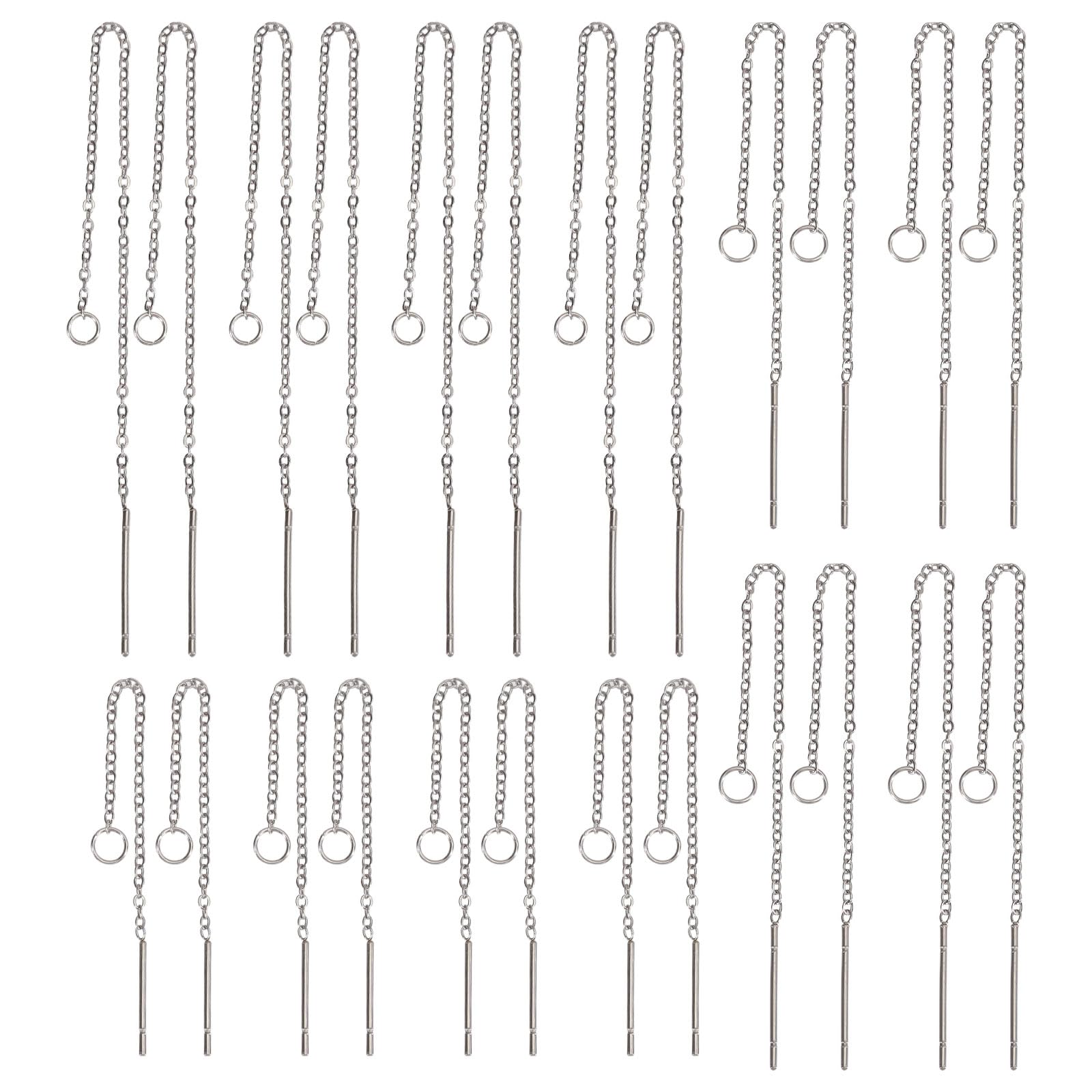Chaînes en acier inoxydable et clous d'oreilles CHGCRAFT pour fabrication bijoux DIY