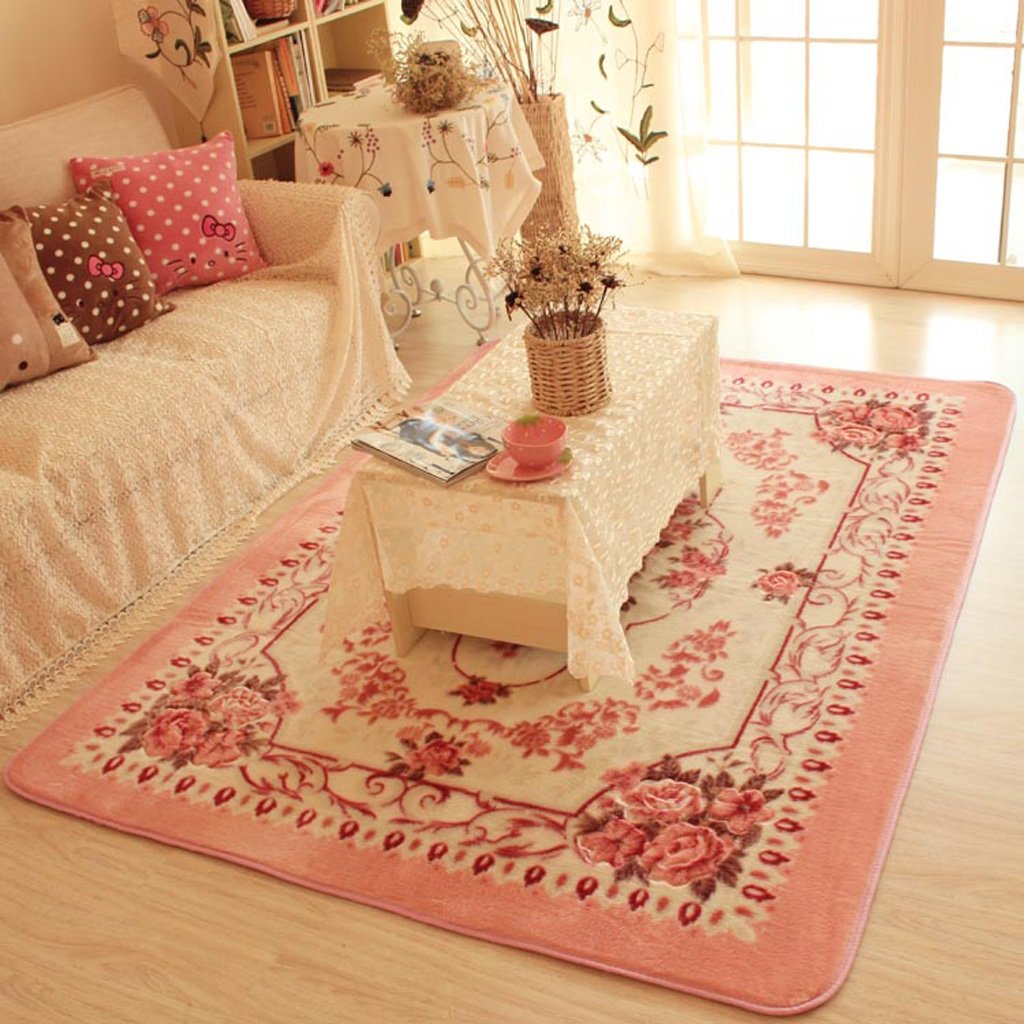 Tapis de salon pour table basse ambiance cosy européenne