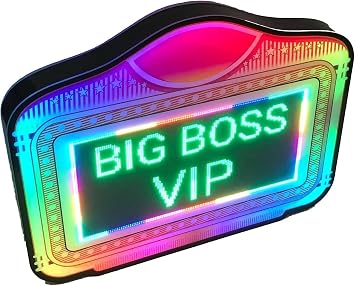 Led Digital VIP Bottle Presenter,Color Letter Billboard,Programming Scrolling Billboard,with App Programmable Light Up Sign Board,Remote Control 70x50x8cm