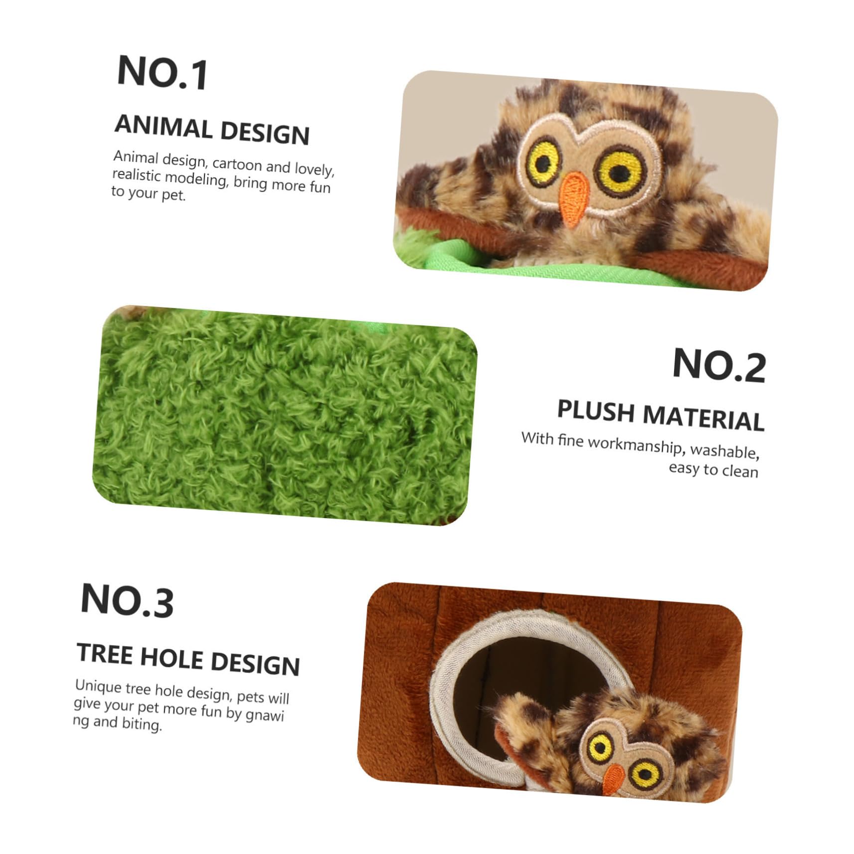 Kisangel 4pièces Set De Jouets Cachés Peluche Squeaky pour Chien Jouet Interactif De Recherche Molar Et Anti-déstructeur pour Chiots Et Chiens Actifs