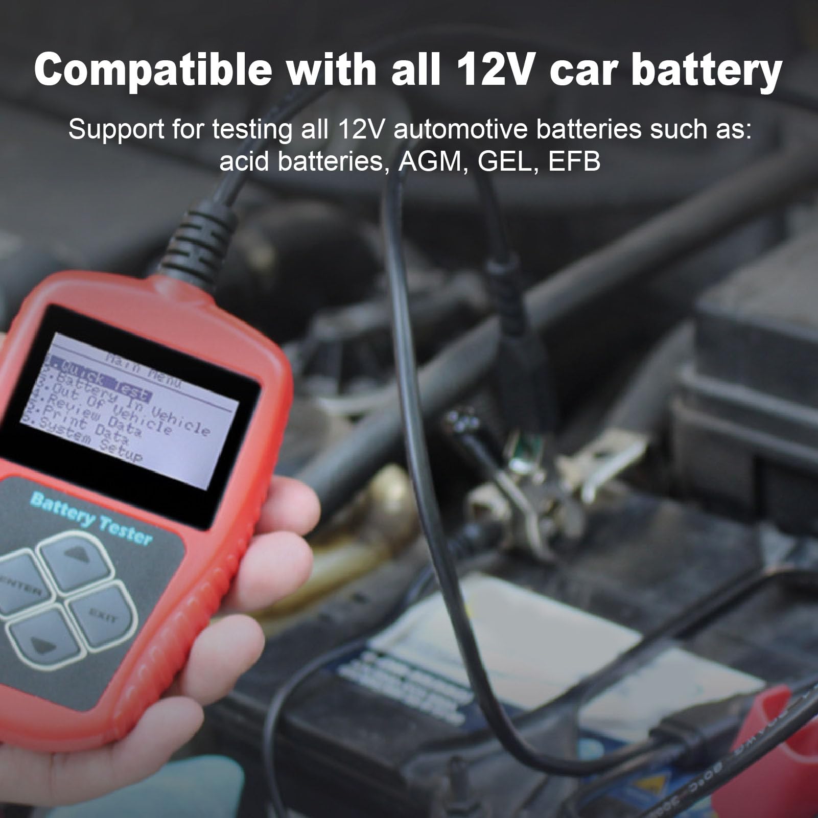 Drfeify Tester Akumulatora Samochodowego 12 V Cyfrowy Tester Obciążenia Akumulatora CCA 100 do 2000 30 do 220 Ah LCD Narzędzie Testowe ładowania Rozruchowego dla Mechaników Garaże Właściciele