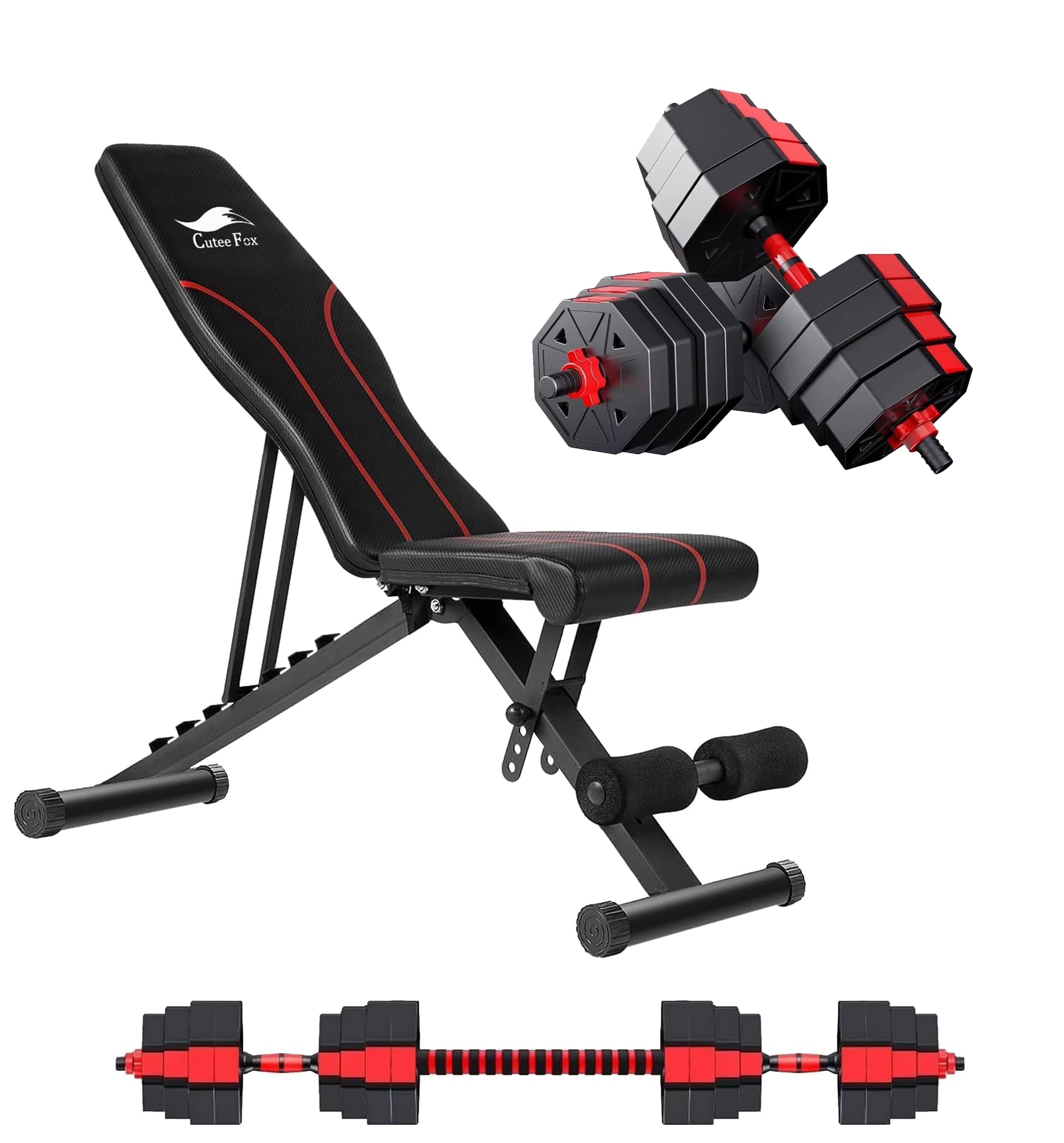 Amazon | 【ダンベル 可変式 3in1】2個セット 40KG アジャスタブル