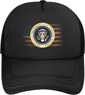 Adjustable Presidential Seal United States Hat Classic Mesh Baseball Cap for Men and Women Black