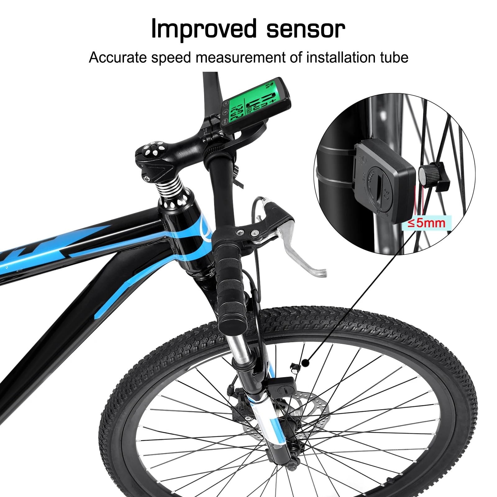 Contachilometri Bici Computer da Bici Impermeabile con Display della Temperatura del contachilometri del tachimetro della Bicicletta Ciclocomputer(Wireless)